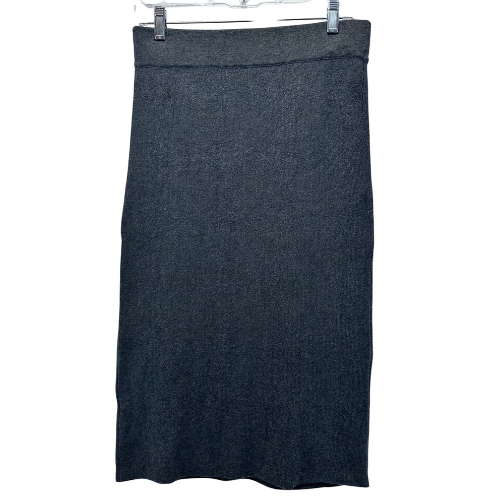 Stella Carakasi Pencil Skirt Knit Gray Stretch Cotton Elastane‎ Blend Career